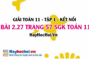 Giải bài 2.27 trang 57 Toán 11 tập 1 SGK Kết nối tri thức